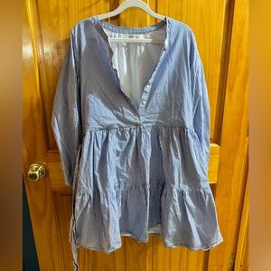 J Crew Baby Doll Striped Dress